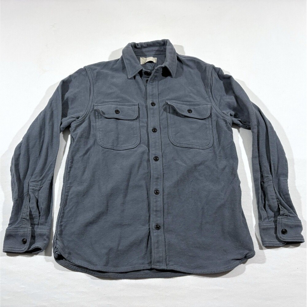 Everlane Men's Button-Down Shirt Jacket in Slate Gray